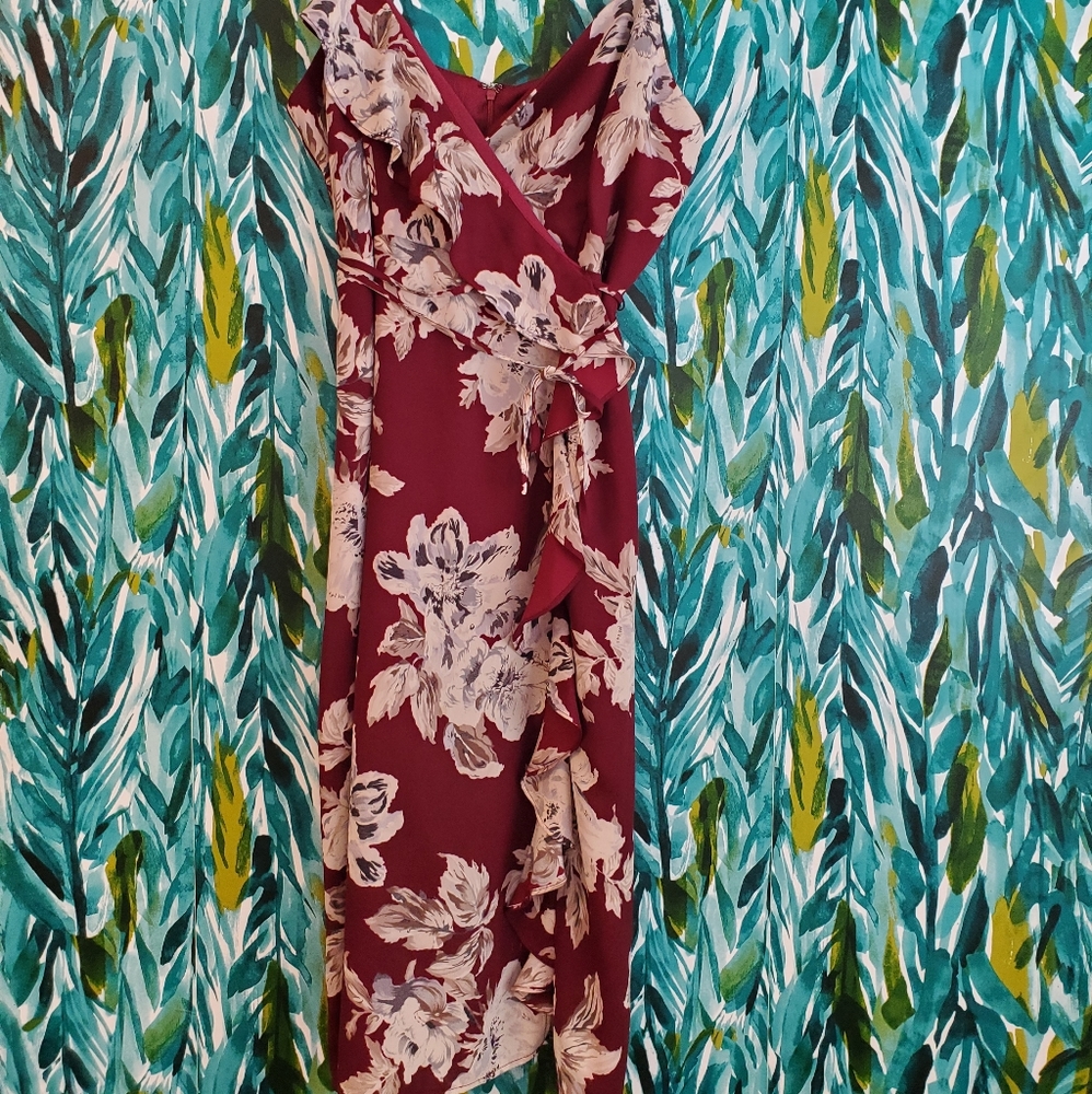 Lulu's Womens Floral Midi Dress M